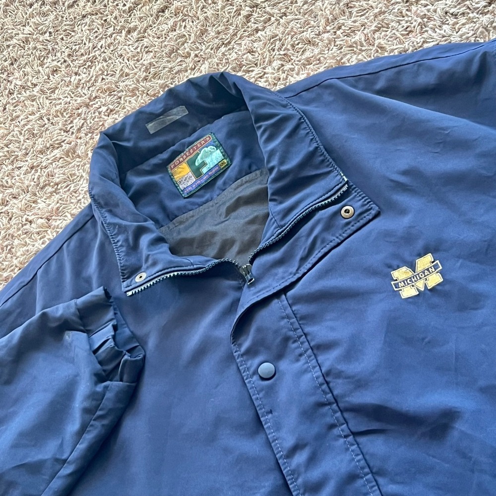Forrester's Michigan Wolverines Gore-Tex Jacket Navy Blue Mens XXL Vintage